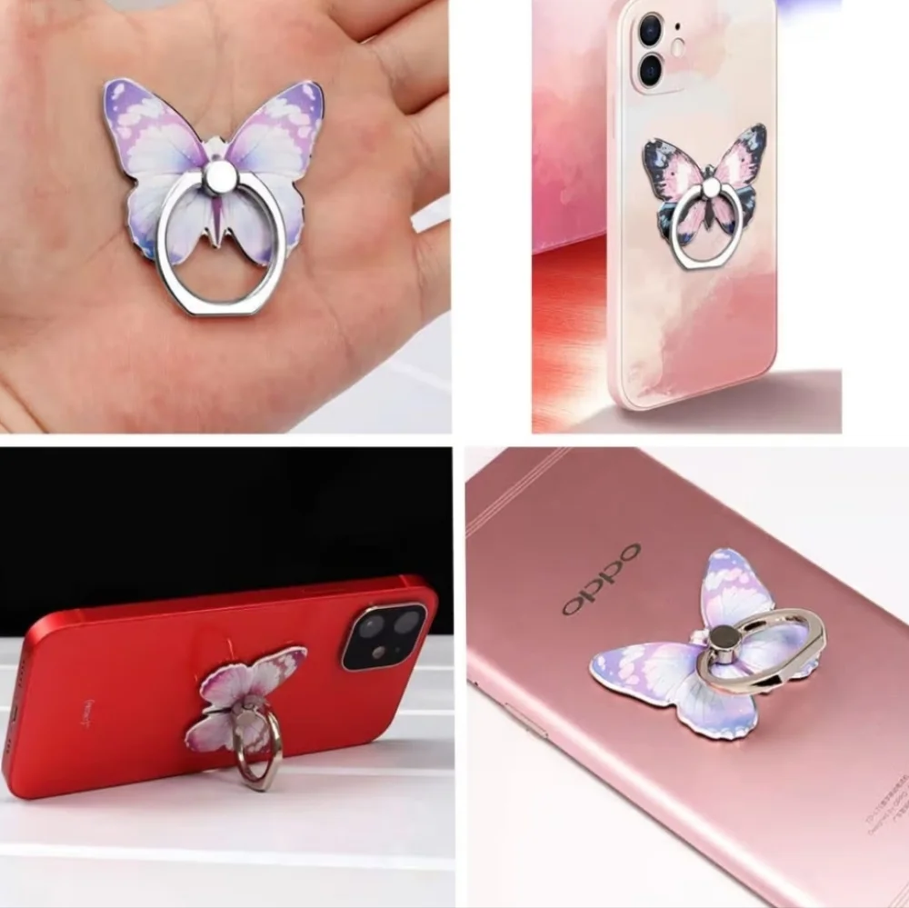 Cellphone Butterfly Ring Holder Rotates 360 Degrees,‎ Cellphone Stand Phone Grip